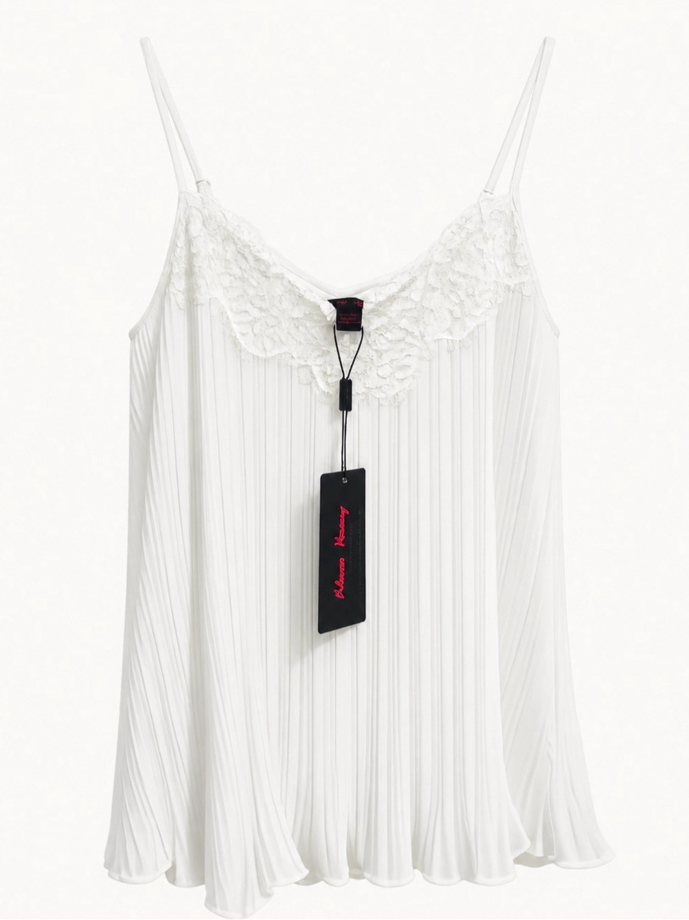 NWT Elena Wang Pleated Lace Cami Top 🤍✨